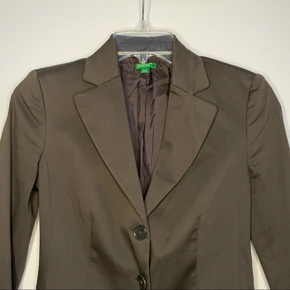 United Colors of Benetton Brown‎ Blazer Size 38 (2) - Picture 2 of 7